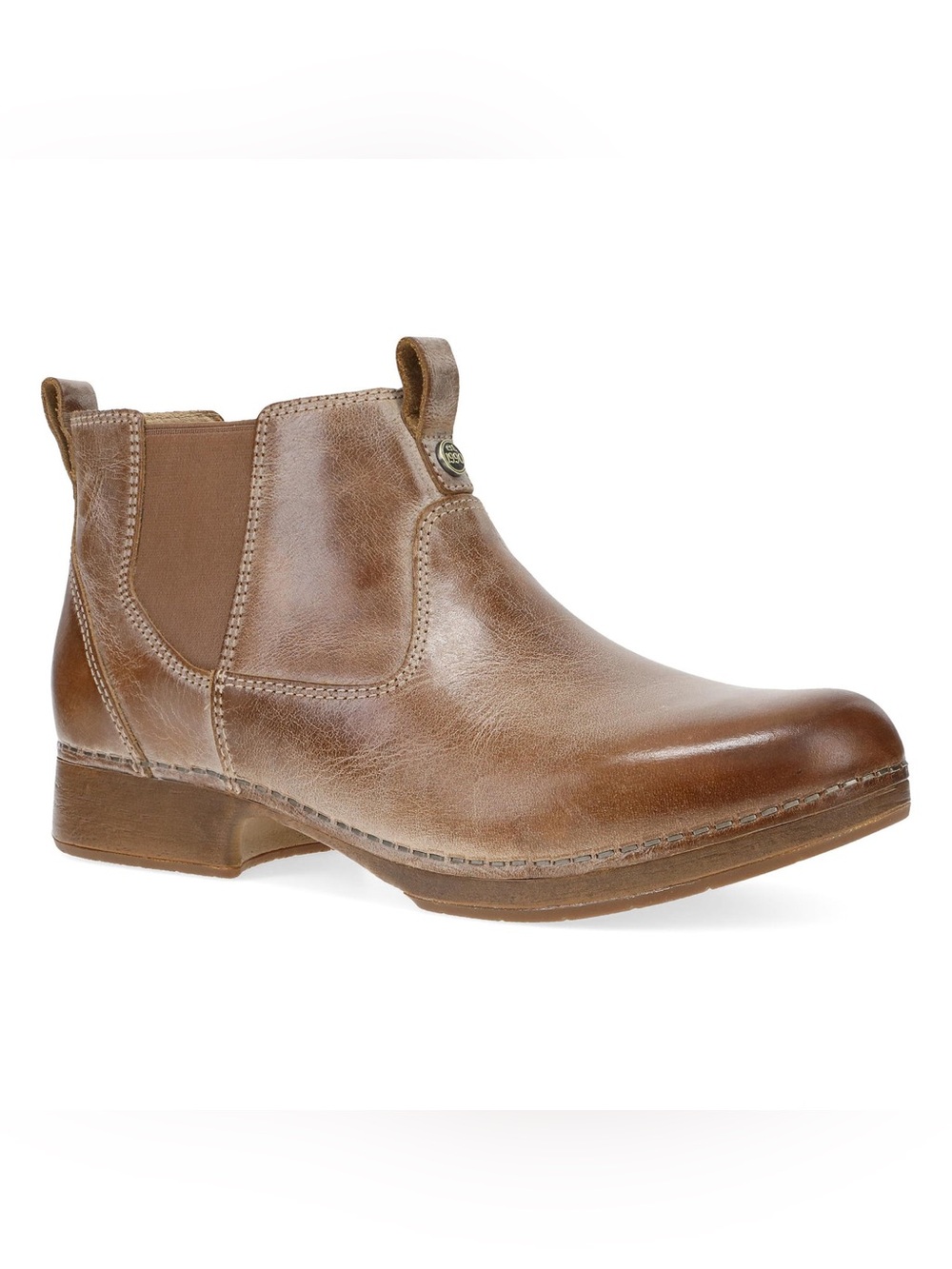 NWT Dansko Michele Chelsea Boots Tan Waxy Brush Off Leather Size 36 US 5,5-6